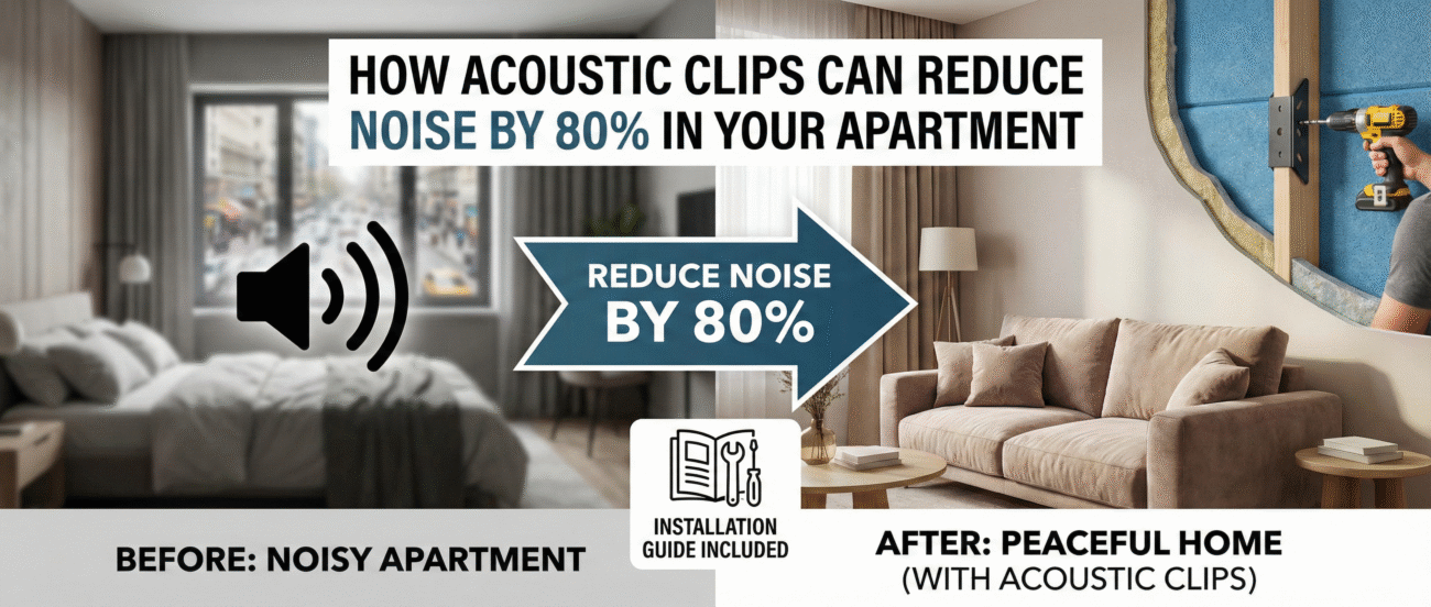 Acoustic Clips Can Reduce Noise by 80% in Your Apartment