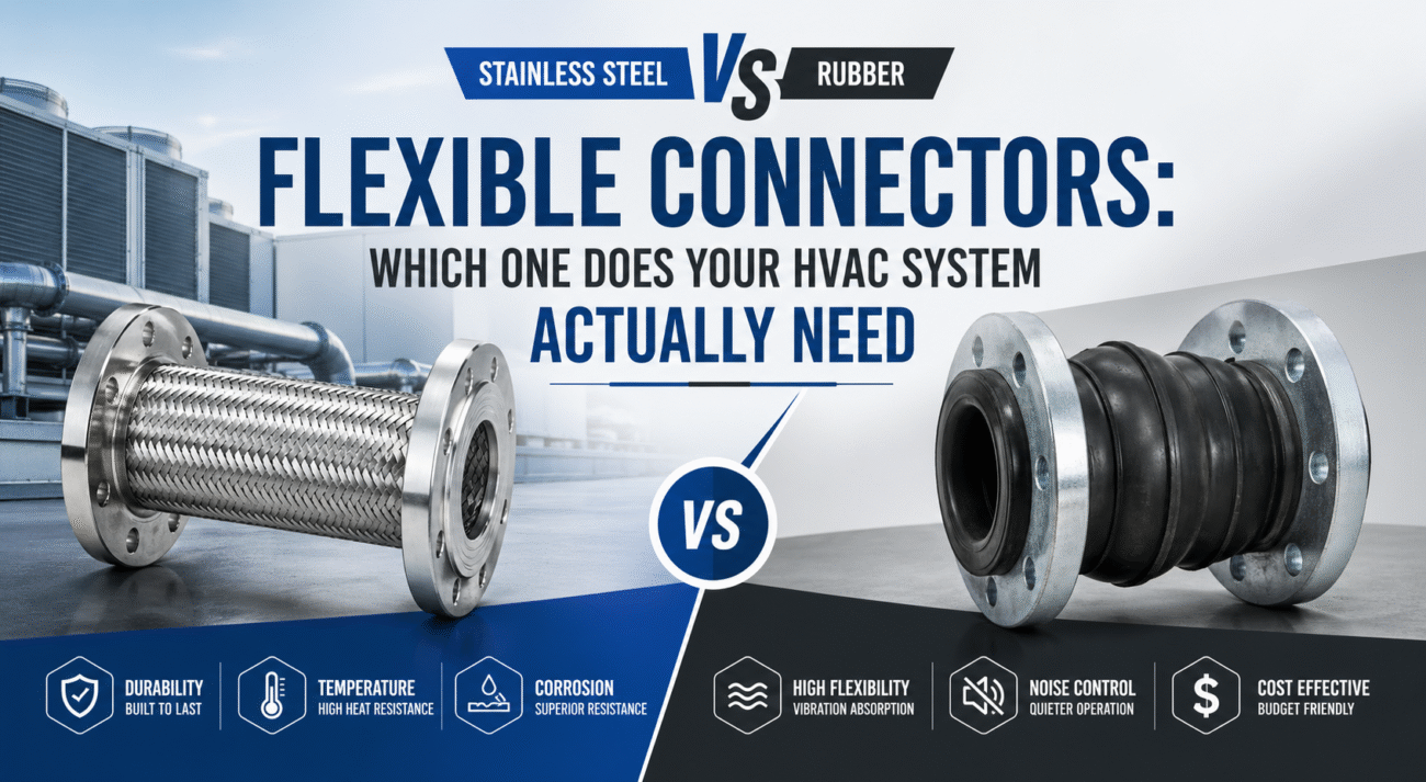 Stainless Steel vs Rubber Flexible Connectors Which One Does Your HVAC System Actually Need