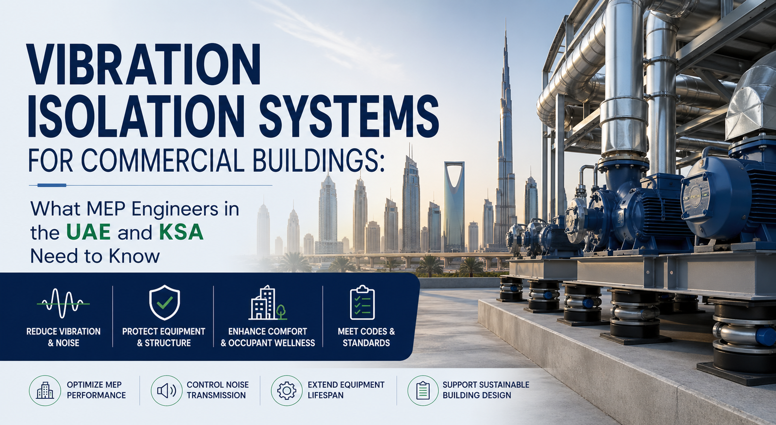 Vibration Isolation Systems for Commercial Buildings What MEP Engineers in the UAE and KSA Need to Know