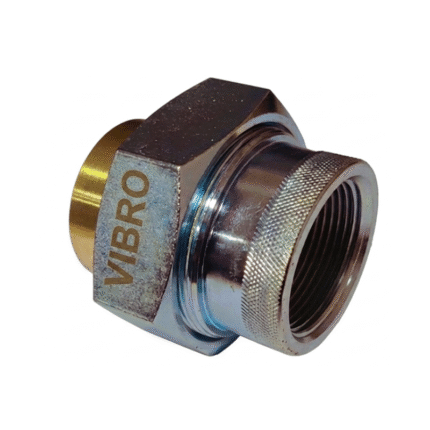 VIBRO DIE ELECTRIC UNION FEMALE STEEL - BRASS SOLDER